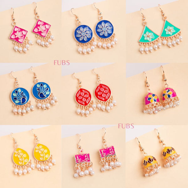 The Colorful Box of Love - Set of 9 Earrings