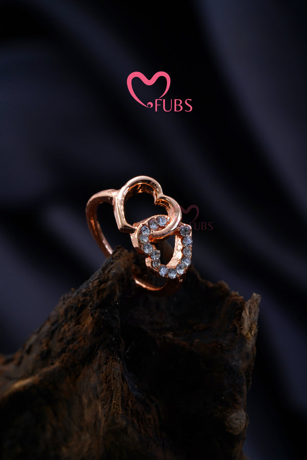 Embrace Sparkle Gold Heart Ring
