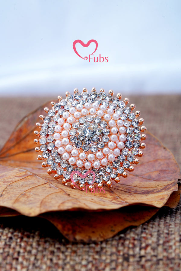 Glamorous Pearl with Stone Accent Ring