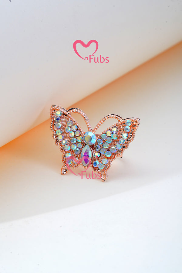 Fluttering Stone Butterfly Ring