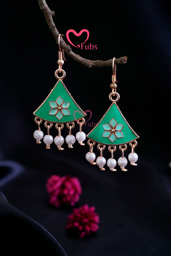 Emerald Triangle Treasure Earrings