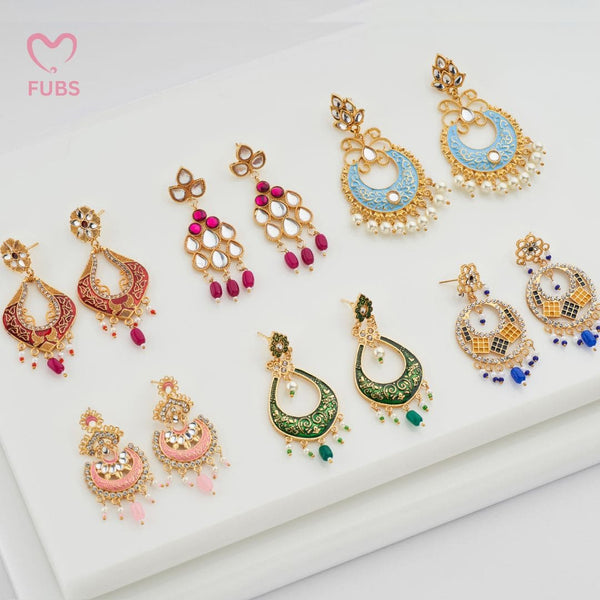 Set of 6 Royal Meenakari Earrings