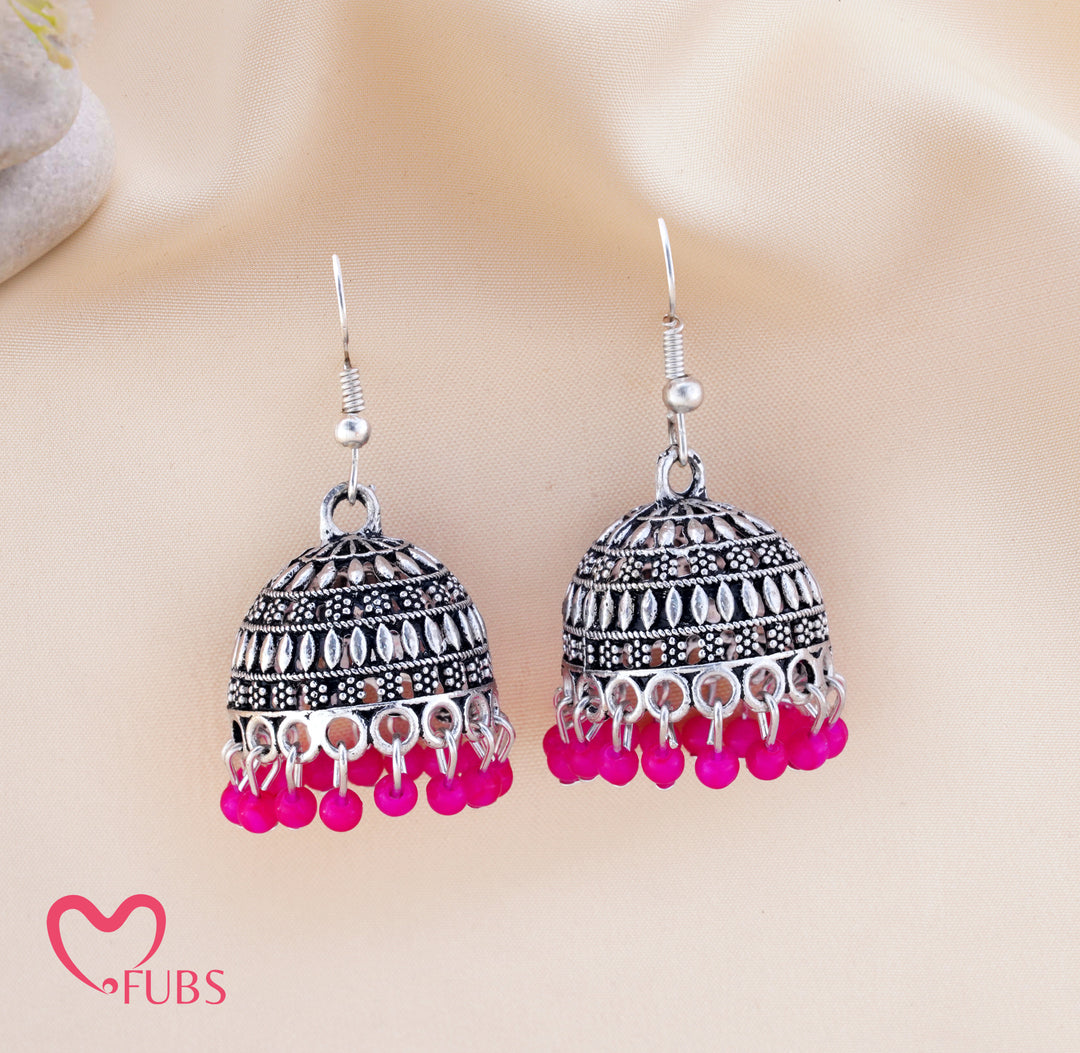 FUBS Purse of Surprises – Pink Dupatta, Jaipuri Earrings, Oxidised Kada & Bracelet