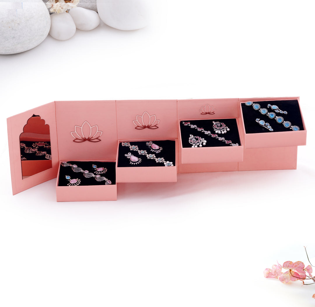 The Magic Unfold Jewelry Box - 4 Earrings & 4 Bracelets (Premium)