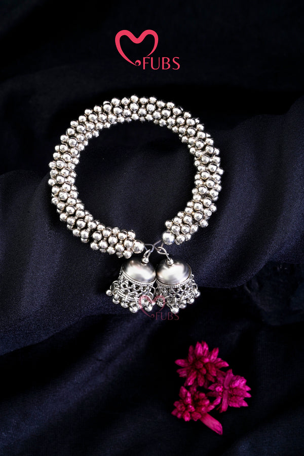 Elegance Silver Oxidised Bracelet