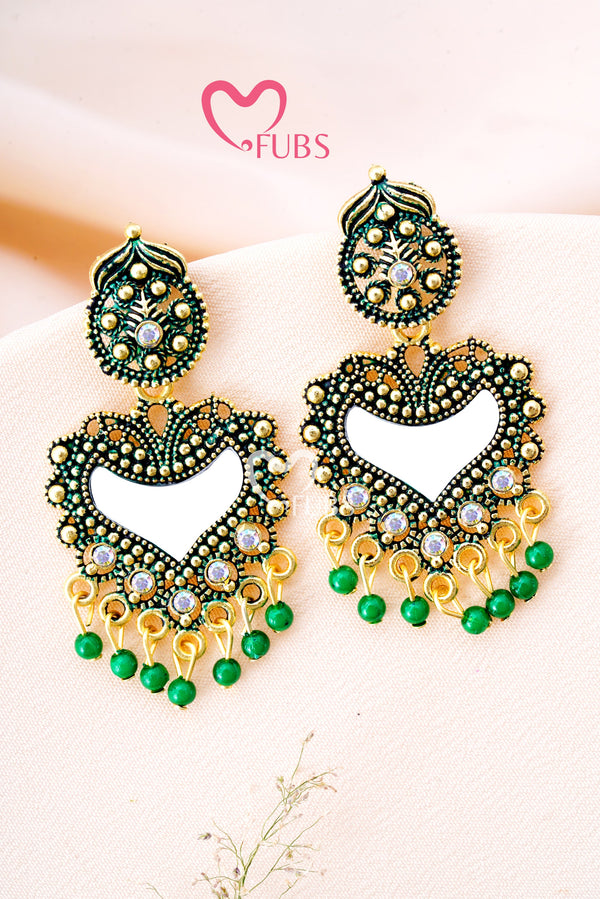 Mirror Beaded Earrings