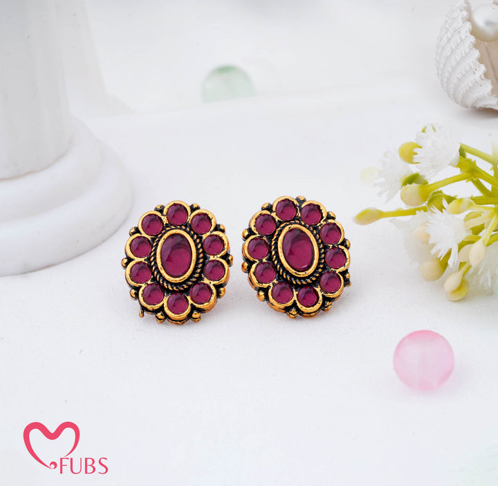 Royal Red Jhumka Box of 12 Earrings with Shahi Sandesh Patra