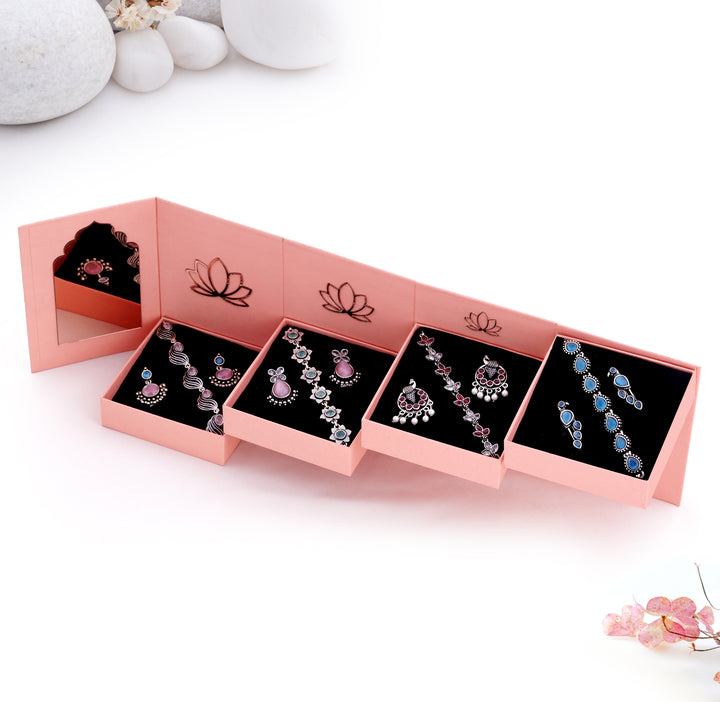 The Magic Unfold Jewelry Box - 4 Earrings & 4 Bracelets (Premium)