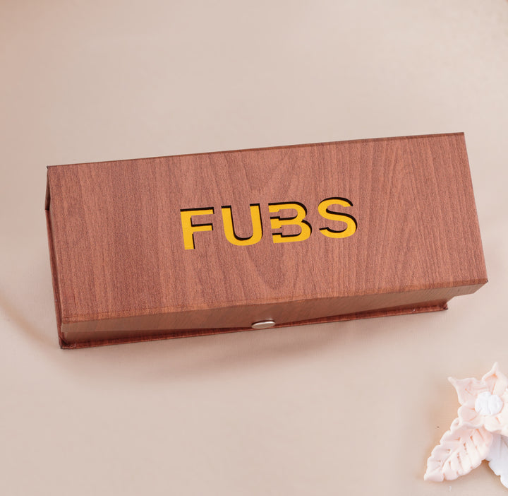 Wooden Bracelet Storage Box with Velvet Roll