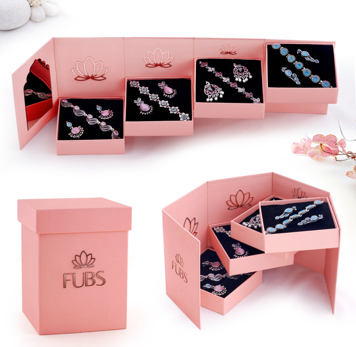 The Magic Unfold Jewelry Box - 4 Earrings & 4 Bracelets (Premium)