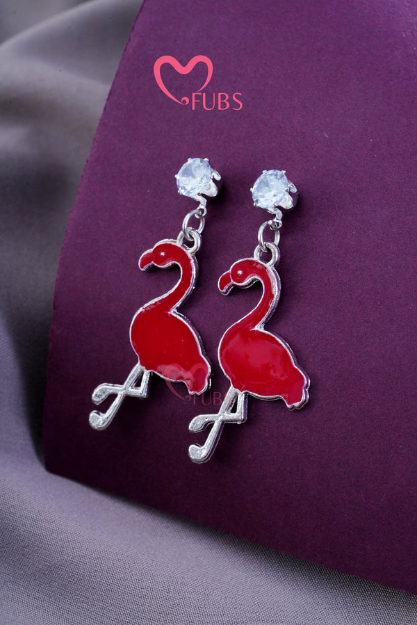 Dangling  Flamingo Earrings
