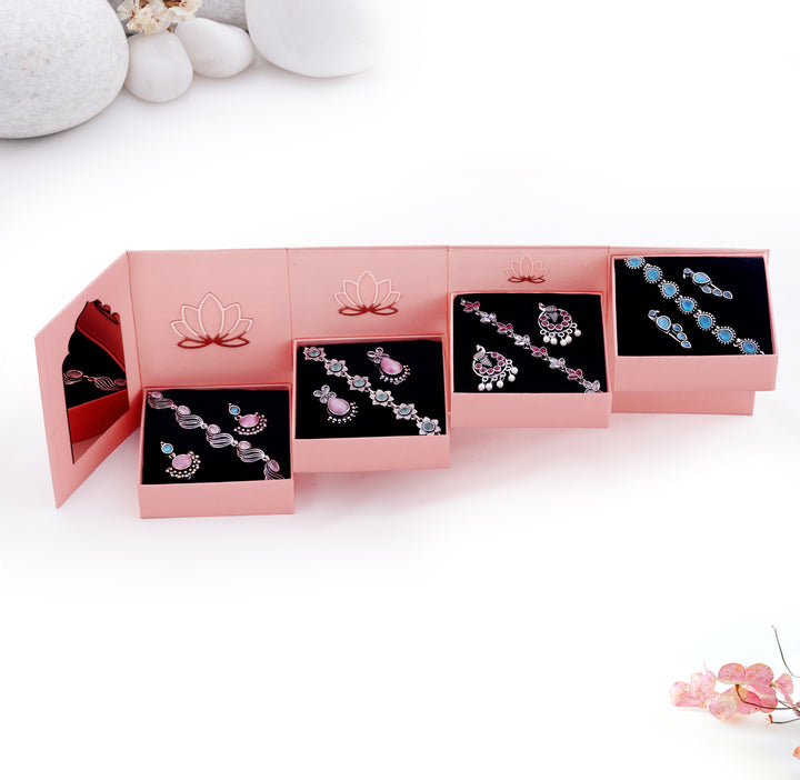 The Magic Unfold Jewelry Box - 4 Earrings & 4 Bracelets (Premium)