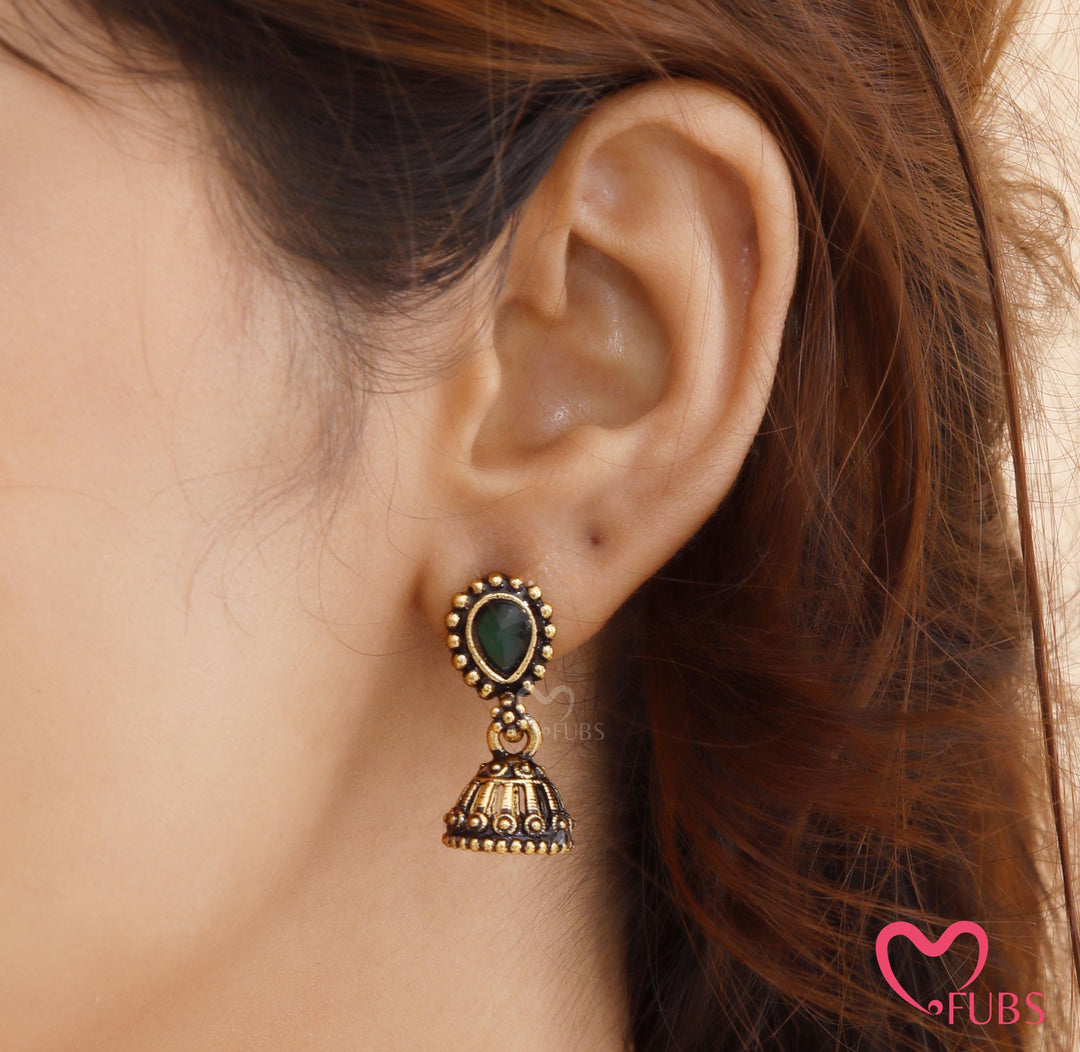 Royal Drop Necklace Set with Jhumkas