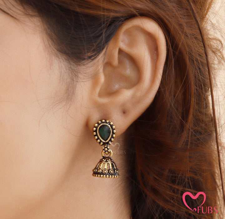 Royal Drop Necklace Set with Jhumkas