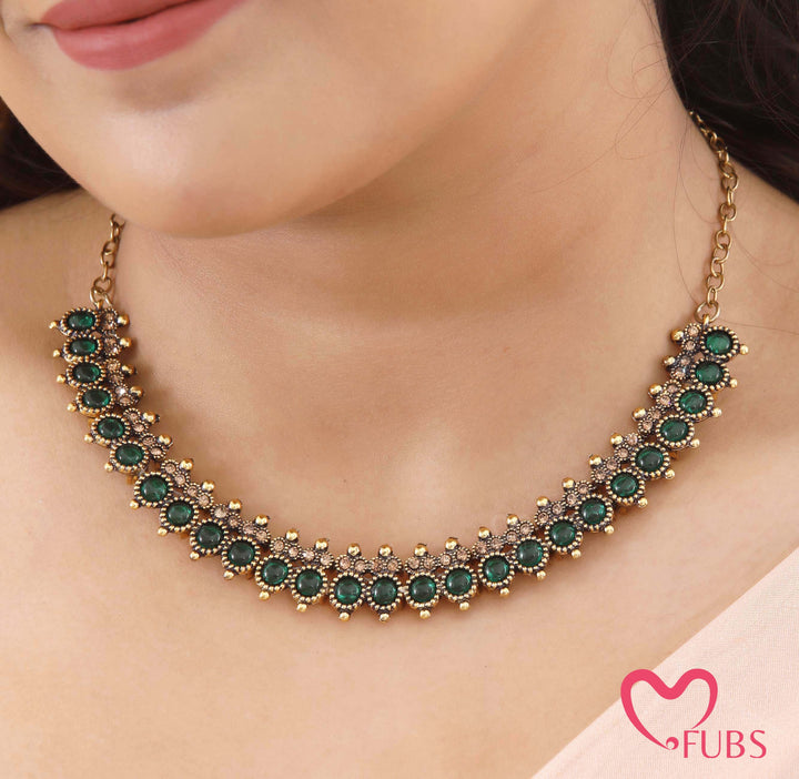 Bridal-Inspired Choker Necklace & Earrings Set