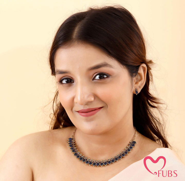 Bridal-Inspired Choker Necklace & Earrings Set