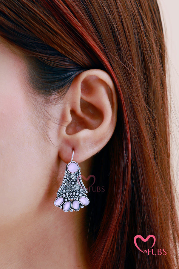 Oxidized Angular Adornments Earrings