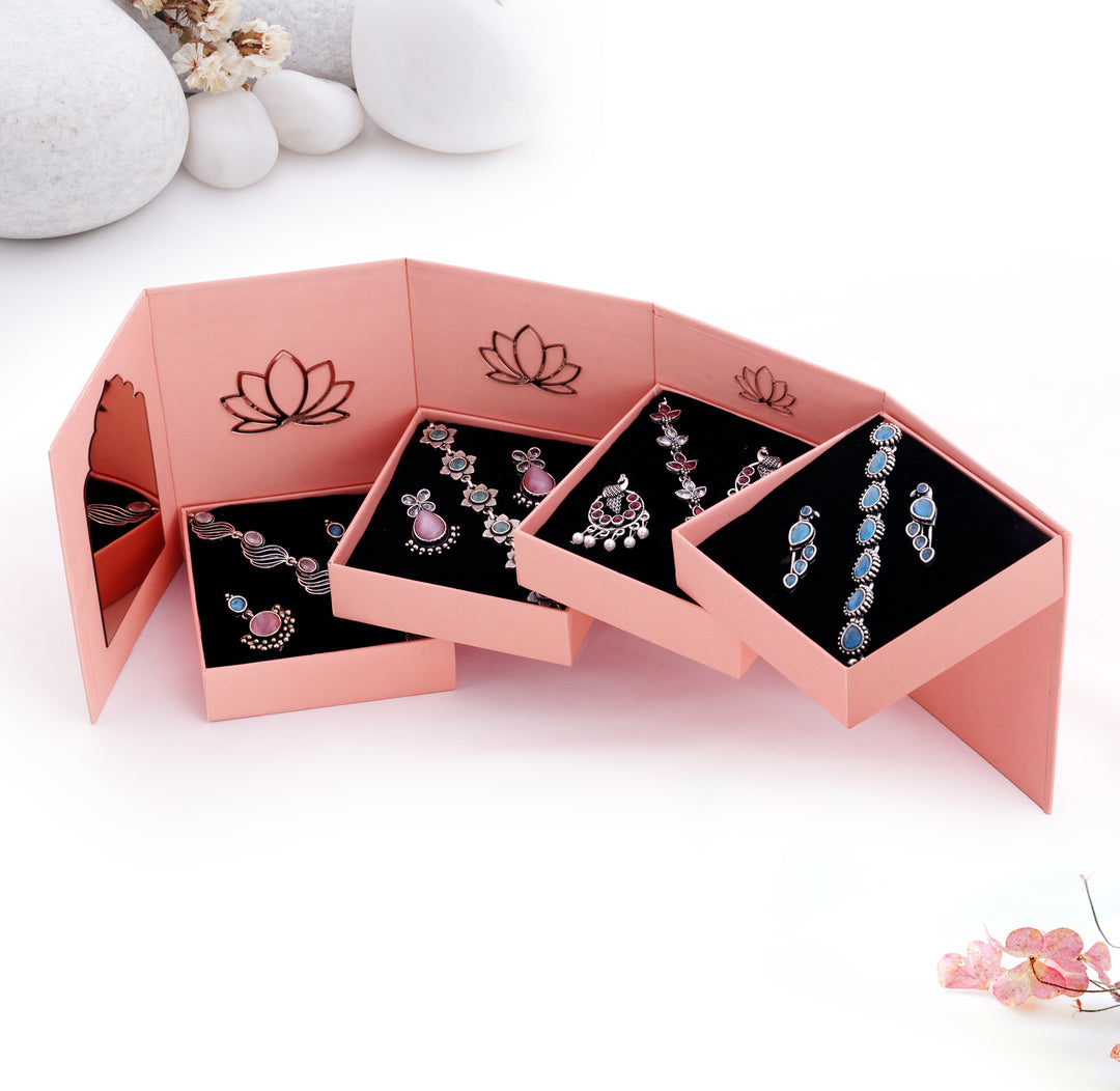 The Magic Unfold Jewelry Box - 4 Earrings & 4 Bracelets (Premium)
