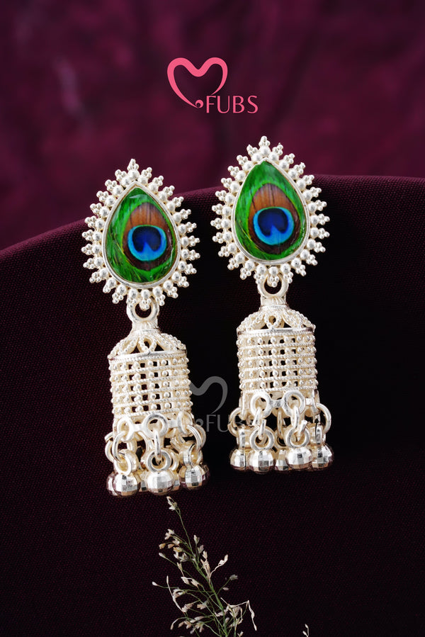 Majestic Feathers Jhumka