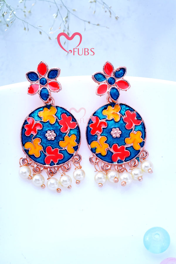 Round Blooming Beads Earrings