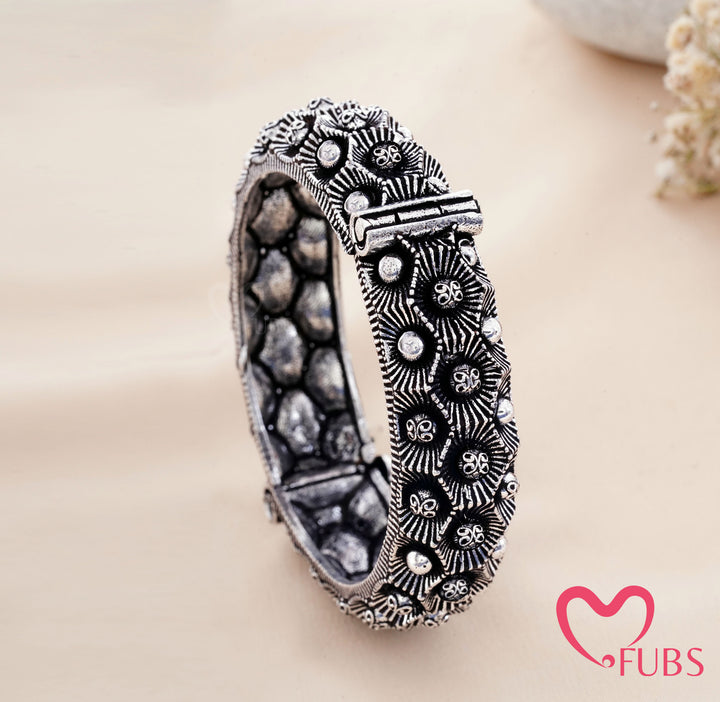 Ethnic Carved Bangle with Antique Finish