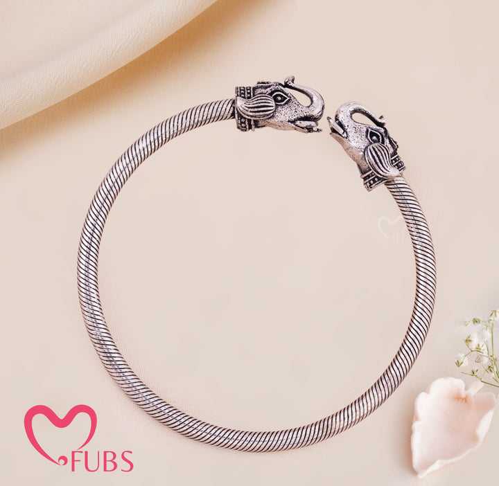 Elephant Head Oxidized Bracelet Traditional Tribal Bangle