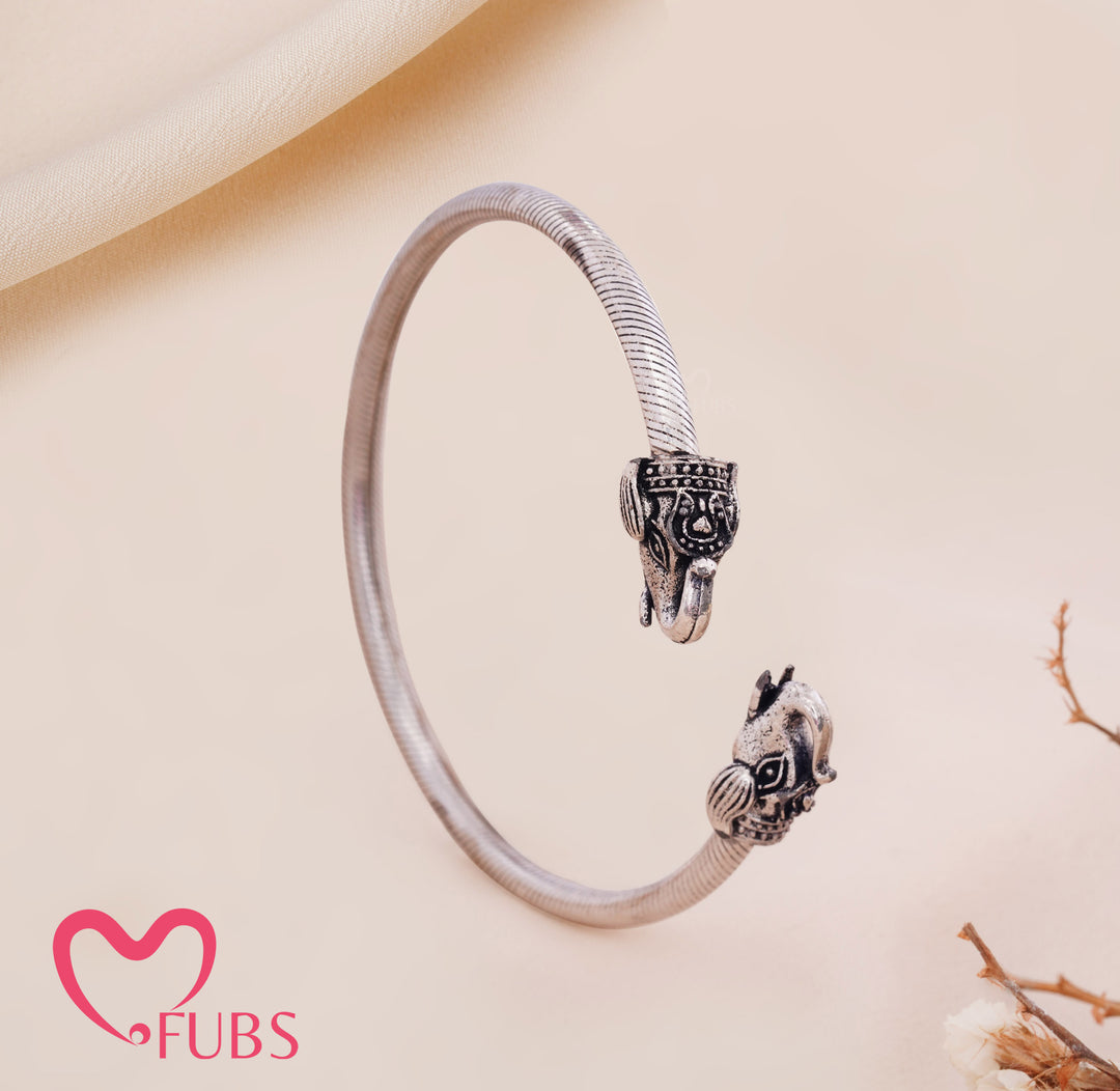 Elephant Head Oxidized Bracelet Traditional Tribal Bangle