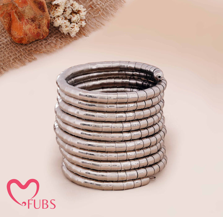 Stacked Coil Bracelet Traditional Oxidized Jewelry