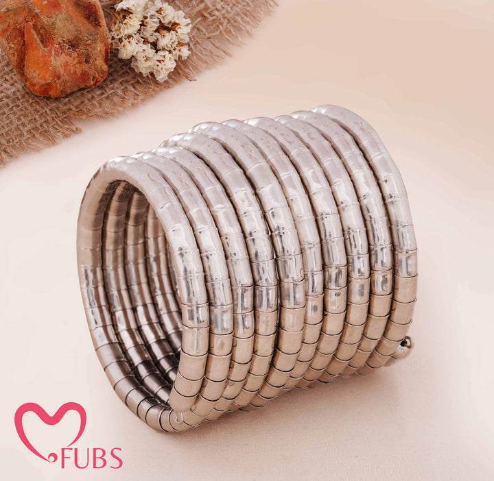 Stacked Coil Bracelet Traditional Oxidized Jewelry