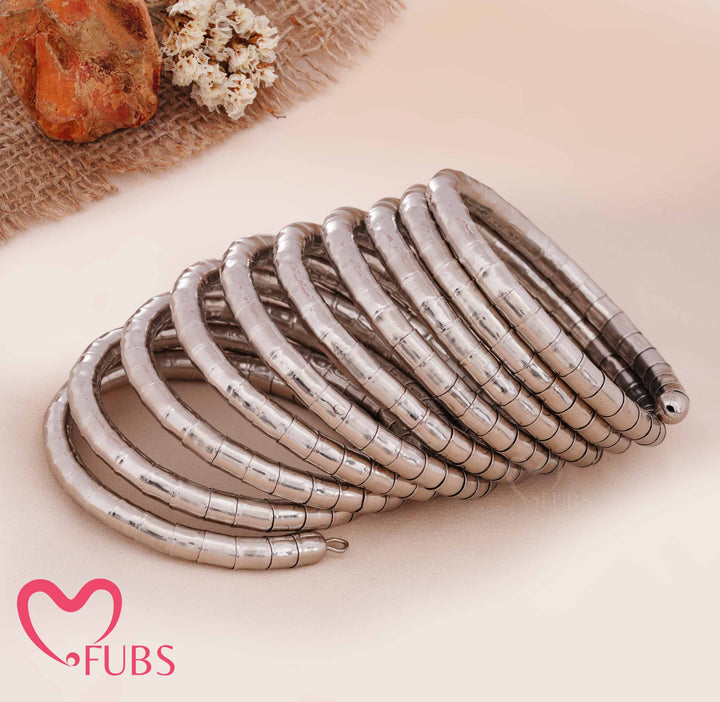 Stacked Coil Bracelet Traditional Oxidized Jewelry