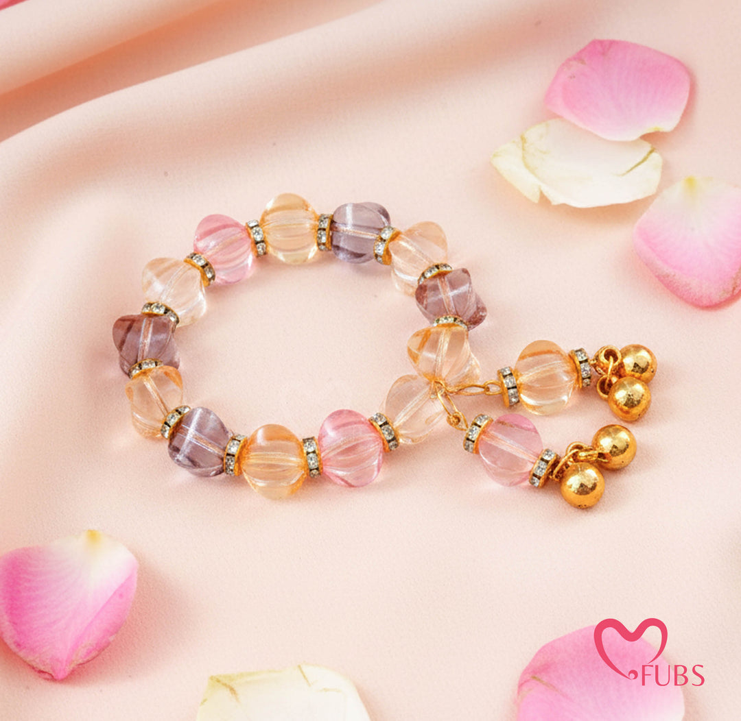 Pastel Beaded Charm Bracelet for Women