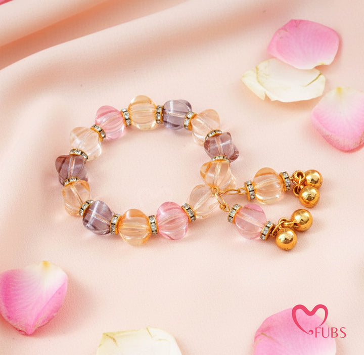 Pastel Beaded Charm Bracelet for Women