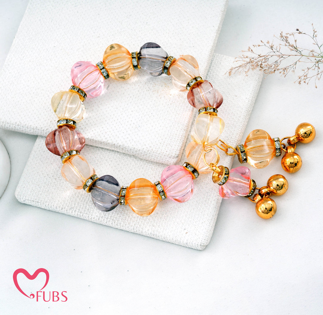 Pastel Beaded Charm Bracelet for Women