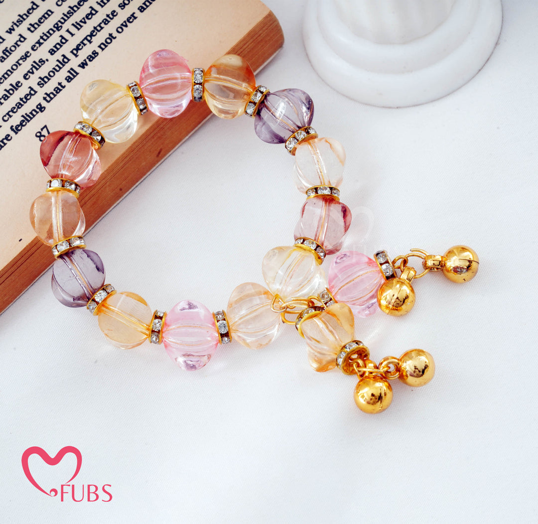 Pastel Beaded Charm Bracelet for Women