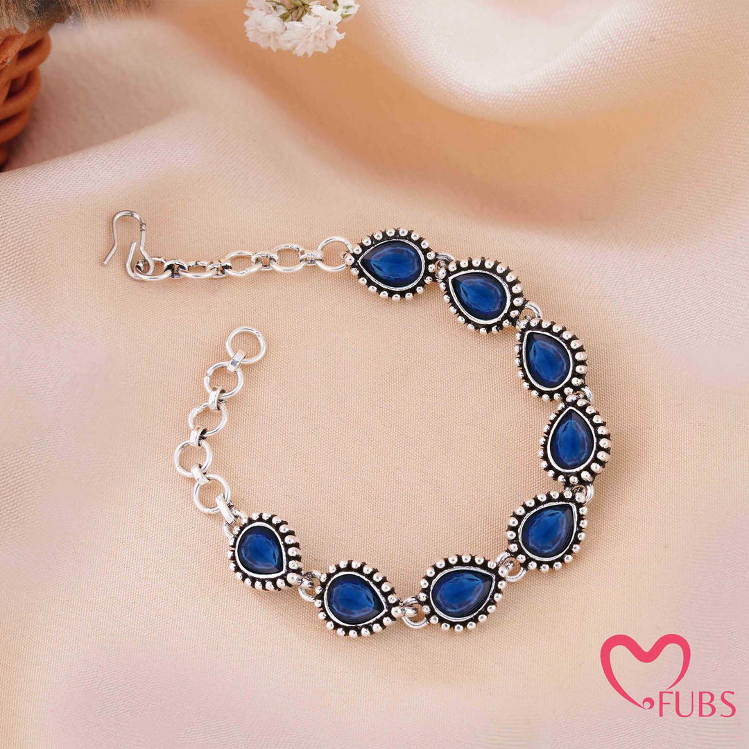 The Azure Tear Antique Oxidized Bracelet