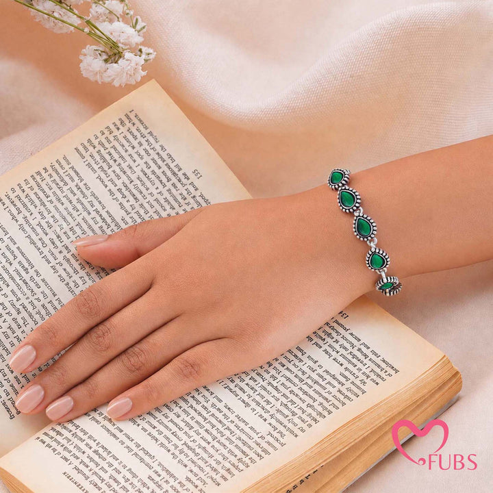 The Azure Tear Antique Oxidized Bracelet