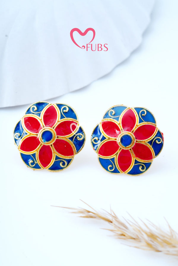 Royal Floral Splendor Studs