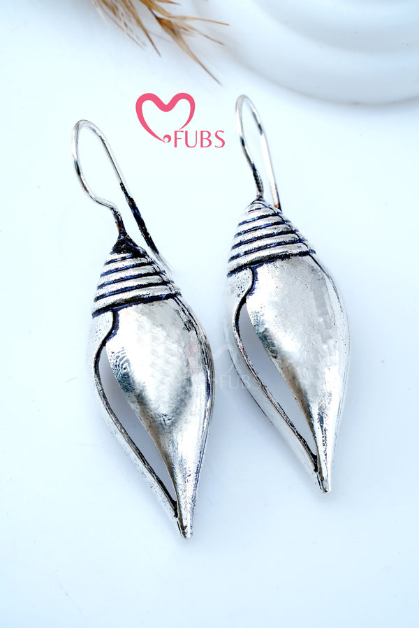 Silver Sankh Elegance Earrings