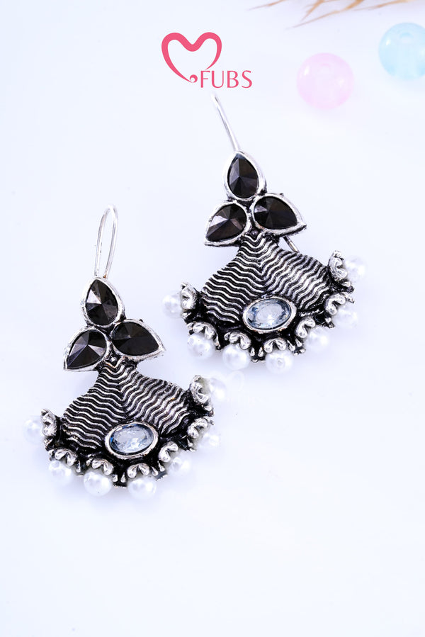 Black Oxidized Mystique Earrings