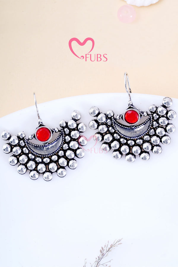 Elegance Oxidized Lal Chand Earrings