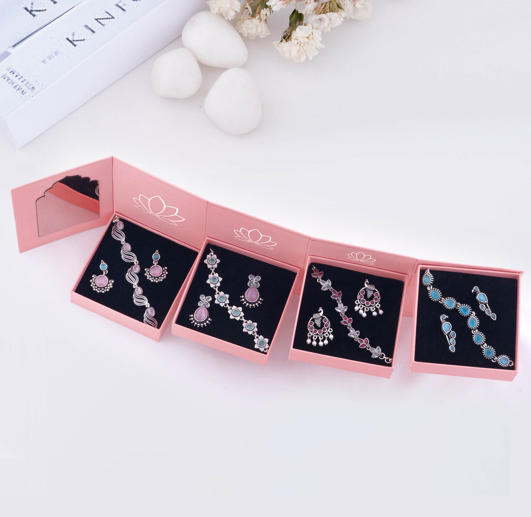 The Magic Unfold Jewelry Box - 4 Earrings & 4 Bracelets (Premium)