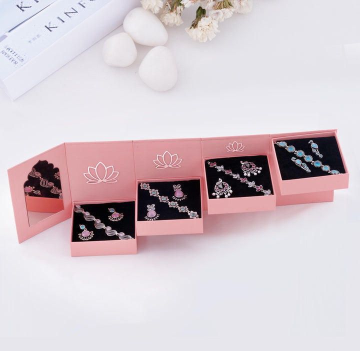 The Magic Unfold Jewelry Box - 4 Earrings & 4 Bracelets (Premium)