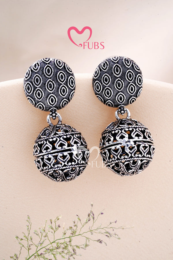 Antique Noor Oxidized Earrings