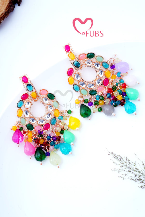 Regal Rainbow  Majesty Danglers Earrings