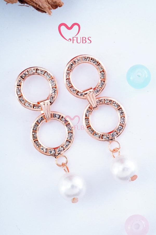 Circle of Grace Pearls Drop Earring