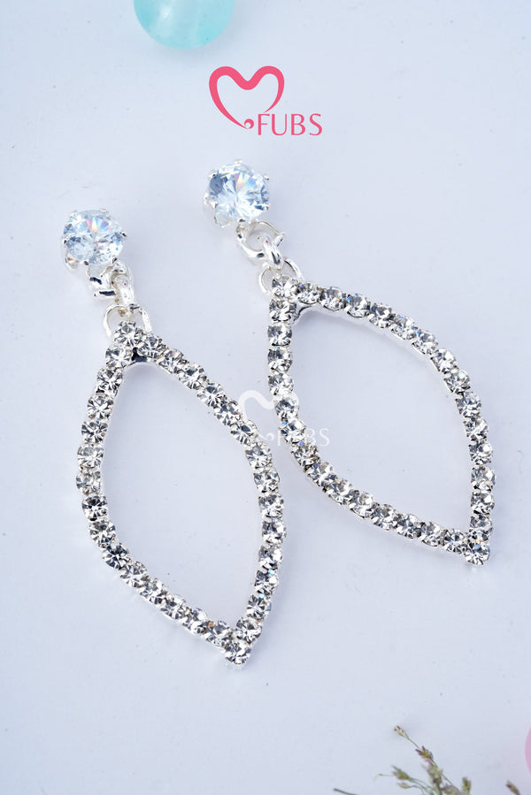 Diamond Tear Drop Earrings