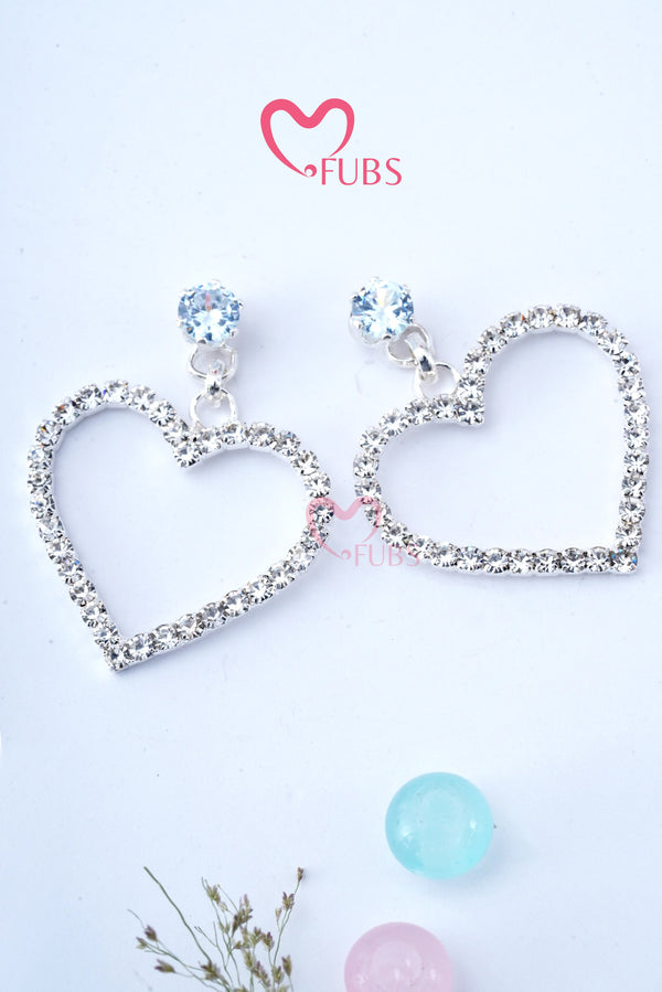 Heart  Diamond Shine Danglers Earrings