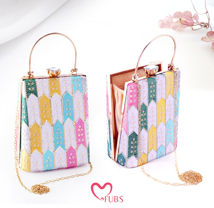 Embroidered Box Clutch with Matching Dupatta