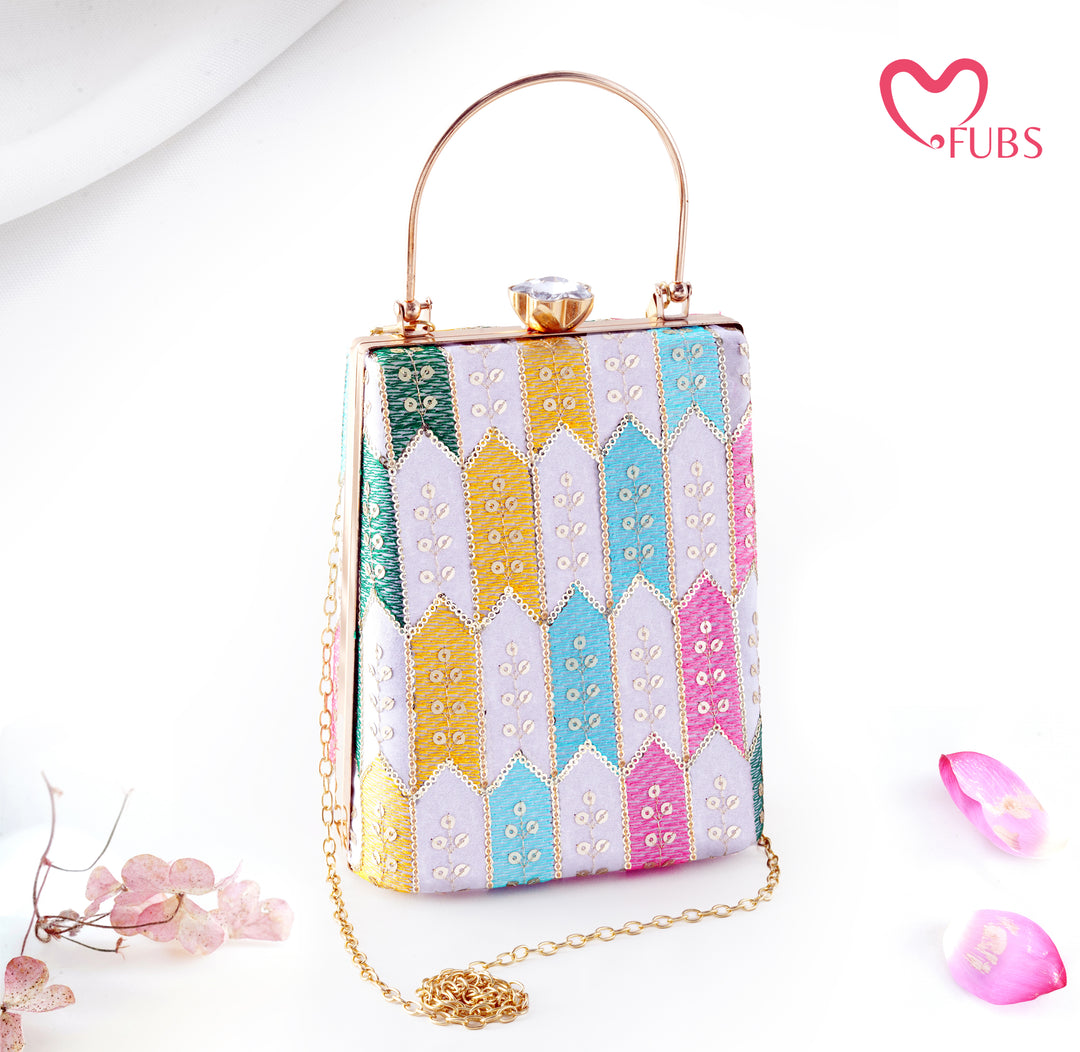 Embroidered Box Clutch with Matching Dupatta