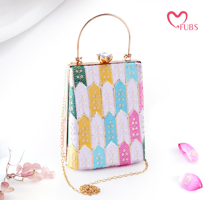 Embroidered Box Clutch with Matching Dupatta